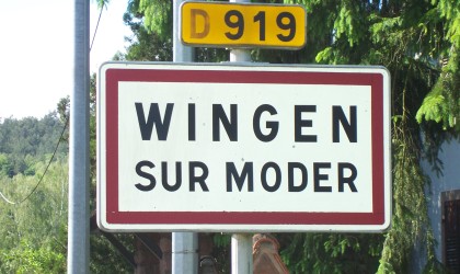 Wingen Sur Moder City sign