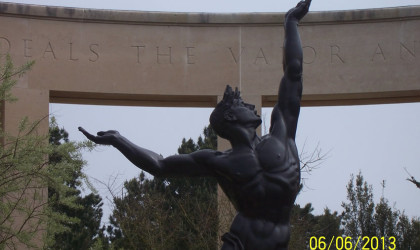 Statue at Omaha Beach