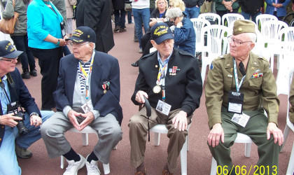 WWII Veterans being honored at Omaha Beach