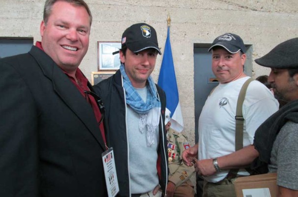 Band of Brothers actors at Utah Beach Leebgot and Perconti