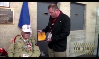 Utah Beach Museum Plaque Presentation to Nellis VerHey